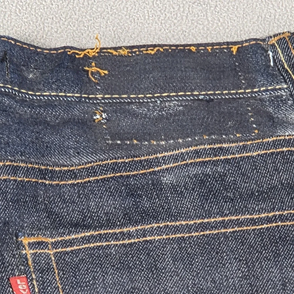 VTG Levis 501 Big‎ E Jeans Mens Made USA Button Paint Stains Denim Fits 29x29